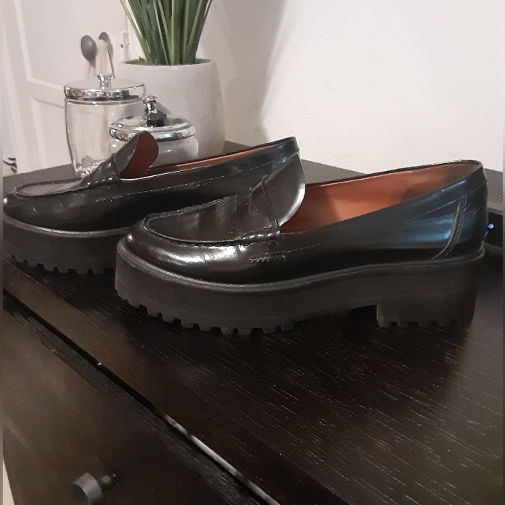 Reformation Agathea chunky loafer black sz 7.5